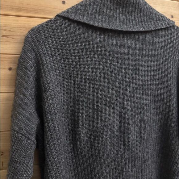 Eileen Fisher Size Medium Yam Wool Blend Funnel Cowlneck Boxy Sweater - Picture 8 of 11
